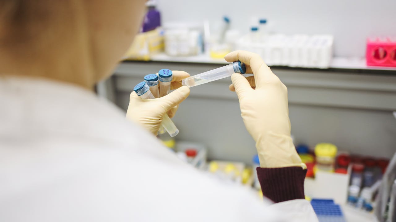 Scientific research laboratory setting representing longevity science and cellular aging studies
